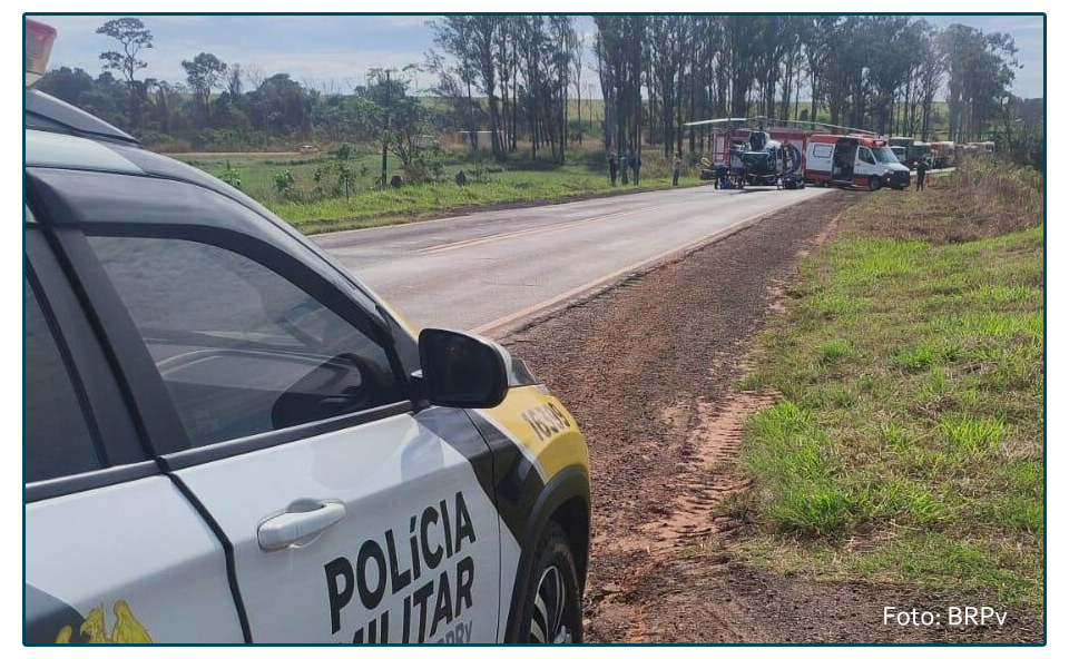 Colisão na PR-463 deixa motorista e passageira Feridos em Nova Esperança-PR.